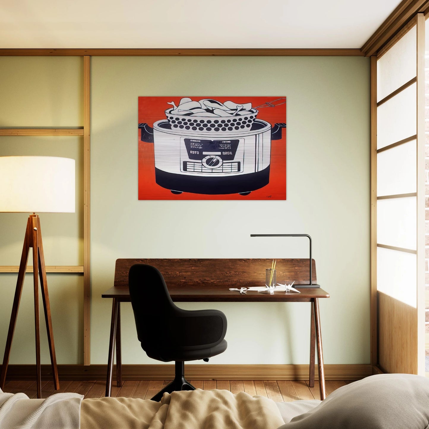 ROTO BROIL 1961 - Roy Lichtenstein Brushed Aluminum Print - 70x100 cm / 28x40 inches | Roy Lichtenstein Aluminum Print | Roy Lichtenstein Prints