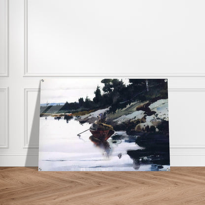 TURKEY COVE LEDGE - Andrew Wyeth Acrylic Print - 70x100 cm / 28x40″ inches