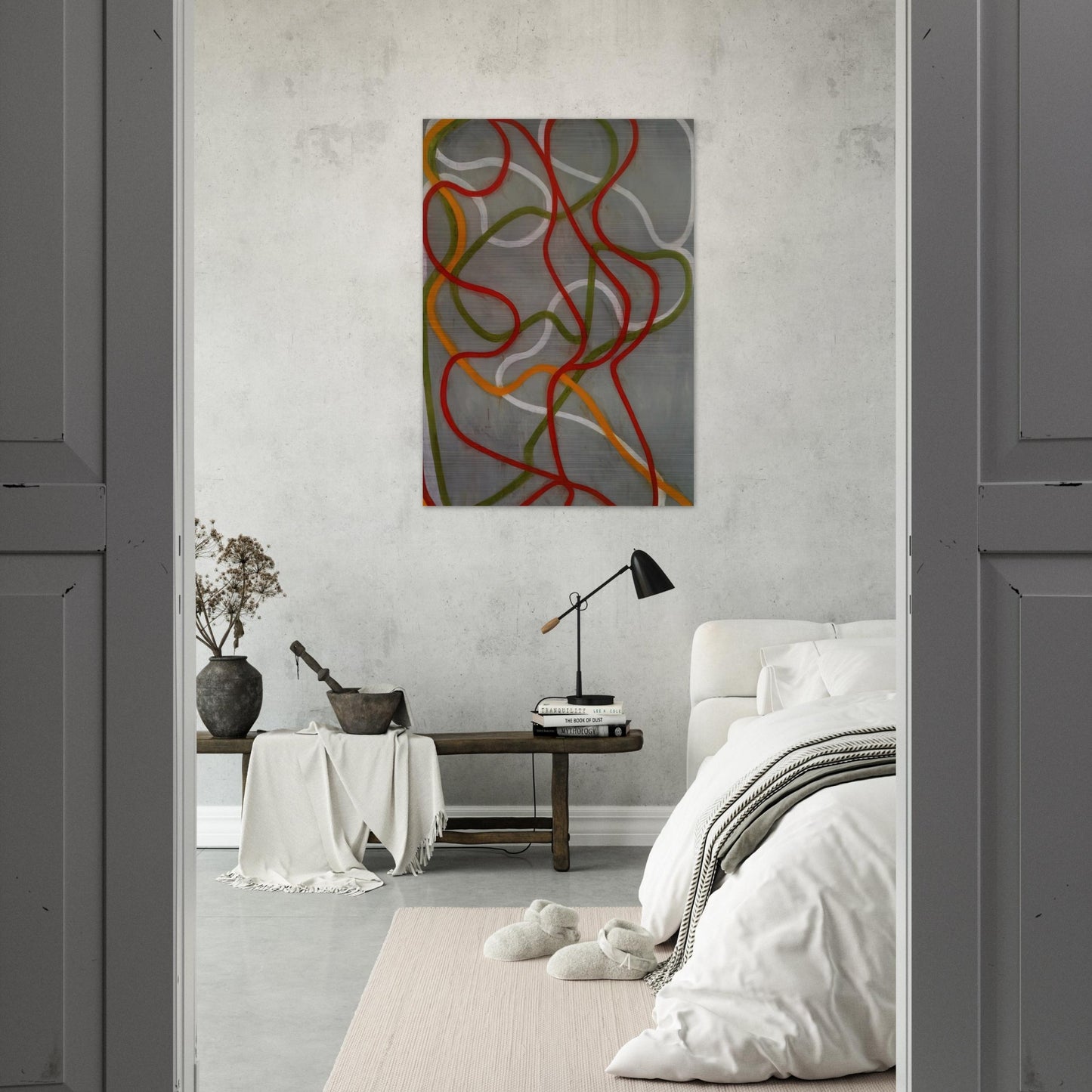 The Attended - 1999 - Brice Marden Brushed Aluminum Print - 70x100 cm / 28x40 inches | Brice Marden Aluminum Print | Brice Marden Prints