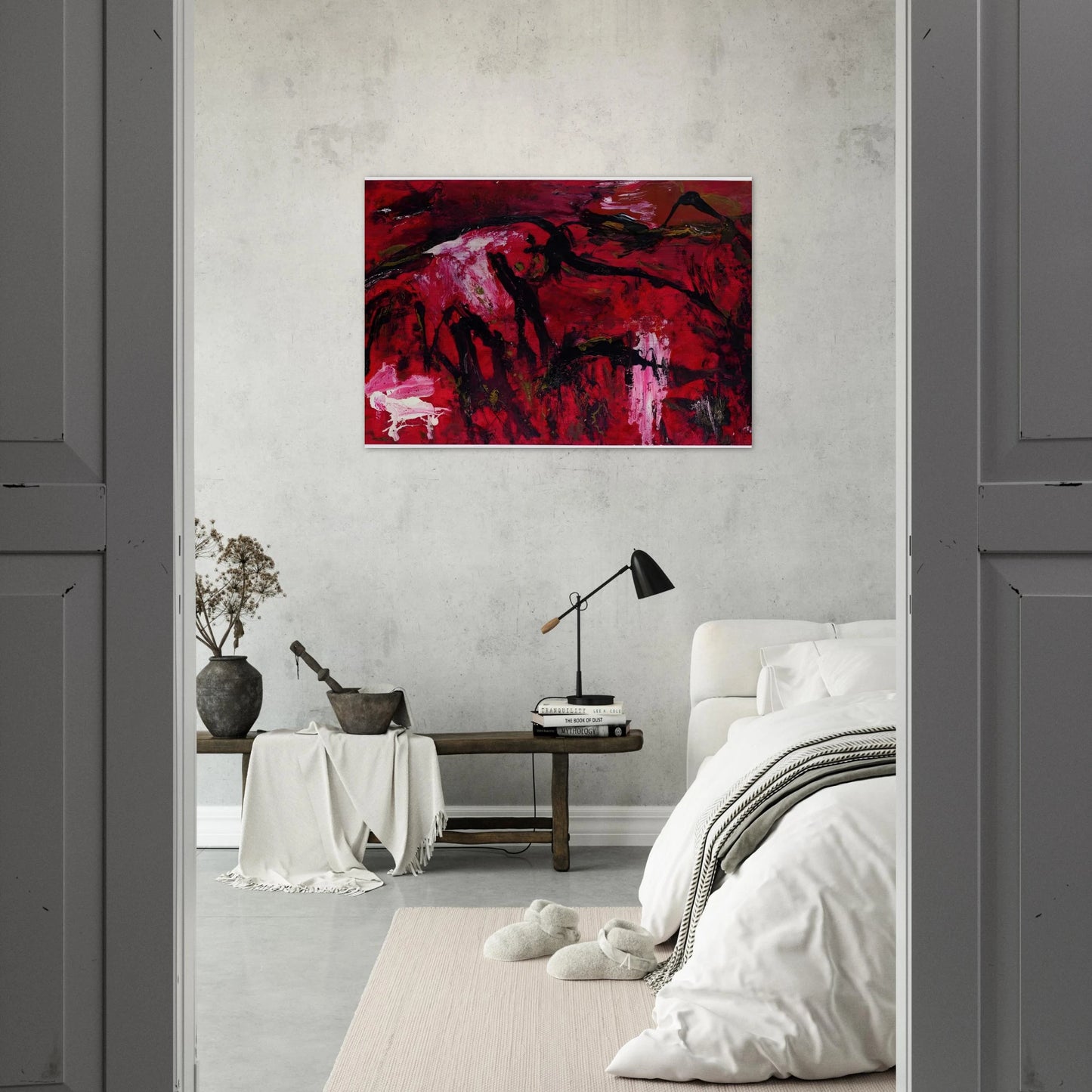 Libusa - 1995 - Emil Schumacher Brushed Aluminum Print - 70x100 cm / 28x40 inches | Emil Schumacher Aluminum Print | Emil Schumacher Prints