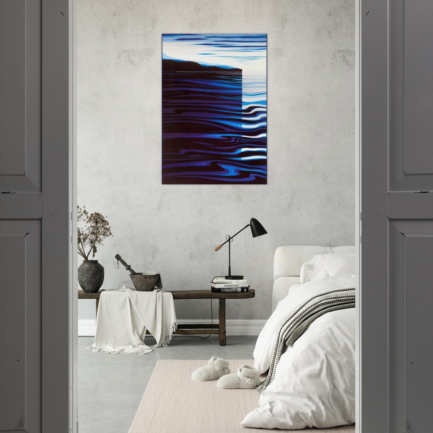 Reflections - Eyvind Earle Brushed Aluminum Print - 70x100 cm / 28x40 inches | Eyvind Earle Aluminum Print | Eyvind Earle Prints