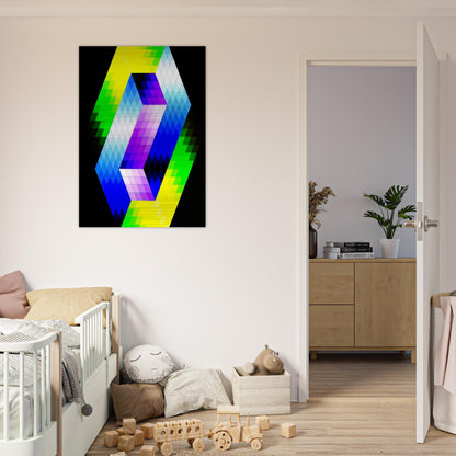 Keple Gestalt - 1968 - Victor Vasarely Brushed Aluminum Print - 70x100 cm / 28x40 inches | Victor Vasarely Aluminum Print | Victor Vasarely Prints