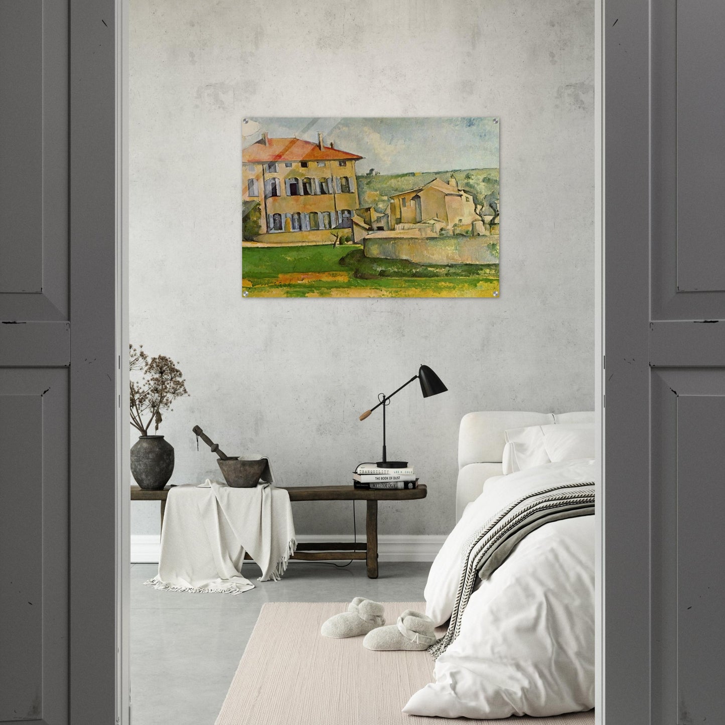 House and Farm at Jas de Bouffan - Paul Cézanne Acrylic Print - 70x100 cm / 28x40″ inches
