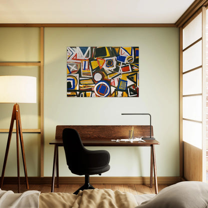 Taxi Cab II - Al Held Brushed Aluminum Print - 70x100 cm / 28x40 inches | Al Held Aluminum Print | Al Held Prints