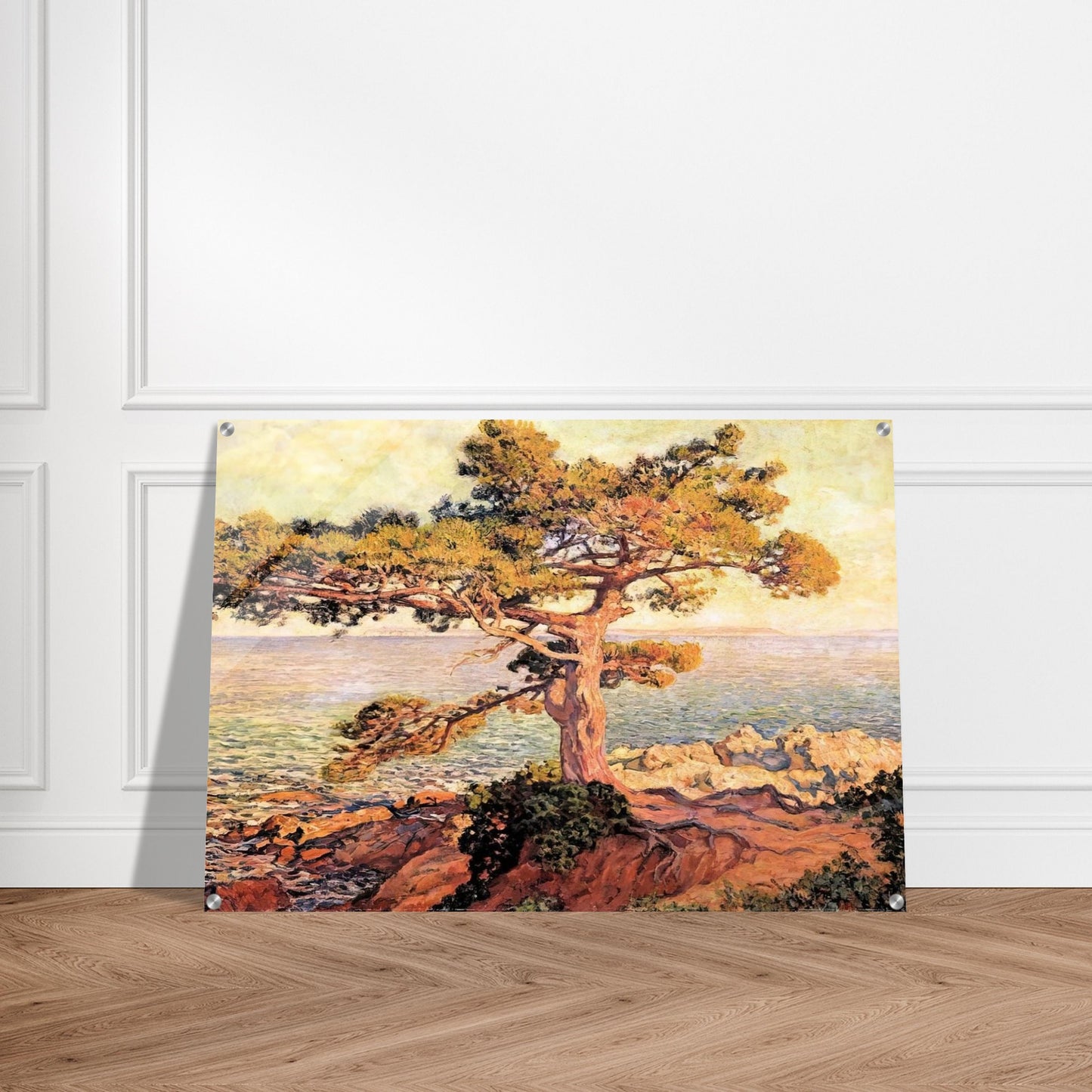 PINE BY THE MEDITERRANEAN SEA 1916 - Theo van Rysselberghe Acrylic Print - 70x100 cm / 28x40″ inches