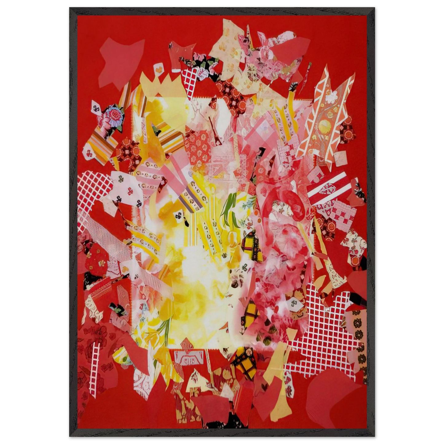 Explode - 1972 - Miriam Schapiro 70x100 cm / 28x40 inches Framed Art Print – Black Wooden Frame