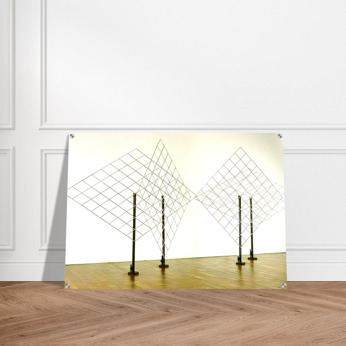4 Self-distorting Grids - 1965 - Francois Morellet Acrylic Print - 70x100 cm / 28x40″ inches | Francois Morellet Wall Art | Francois Morellet Prints