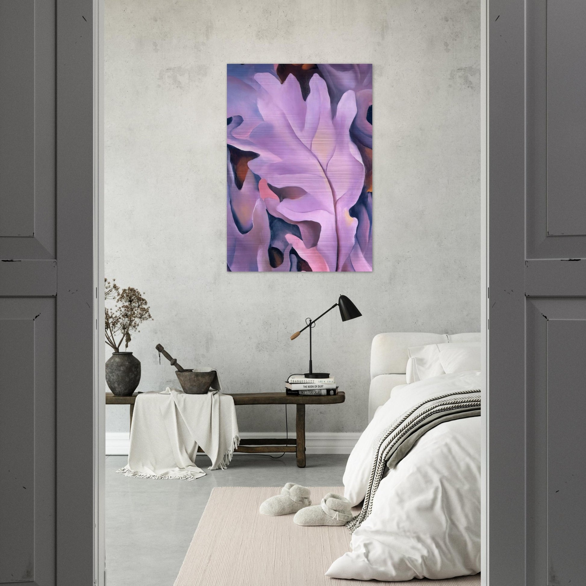 Purple Leaves - Georgia O'Keeffe Brushed Aluminum Print - 70x100 cm / 28x40 inches | Georgia O'Keeffe Aluminum Print | Georgia O'Keeffe Prints