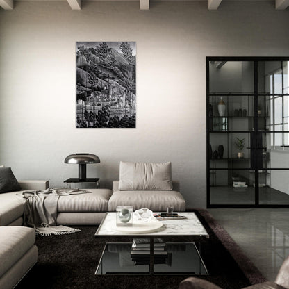 ALFEDENA ABRUZZI - MC Escher Brushed Aluminum Print - 70x100 cm / 28x40 inches | MC Escher Aluminum Print | MC Escher Prints