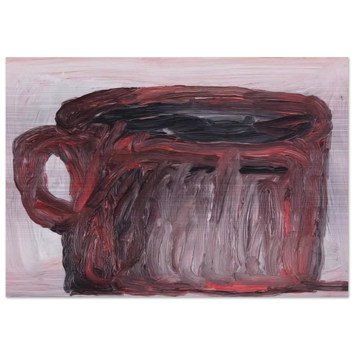 UNTITLED CUP - Philip Guston Brushed Aluminum Print - 70x100 cm / 28x40 inches | Philip Guston Aluminum Print | Philip Guston Prints