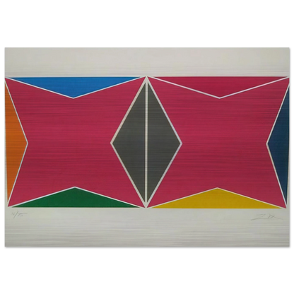 Geometric Composition - Hard Edge Painting - Larry Zox Brushed Aluminum Print - 70x100 cm / 28x40 inches | Larry Zox Aluminum Print | Larry Zox Prints