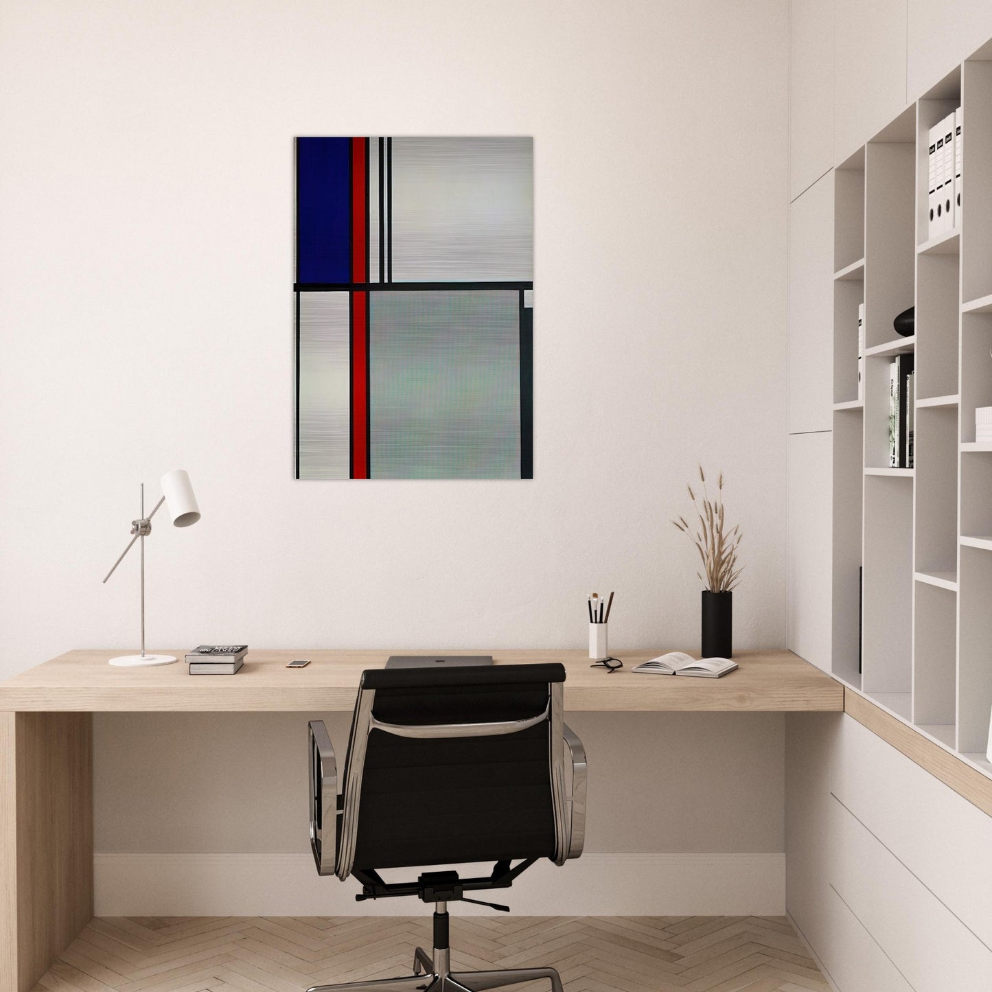 NONOBJECTIVE II 1964 - Roy Lichtenstein Brushed Aluminum Print - 70x100 cm / 28x40 inches | Roy Lichtenstein Aluminum Print | Roy Lichtenstein Prints