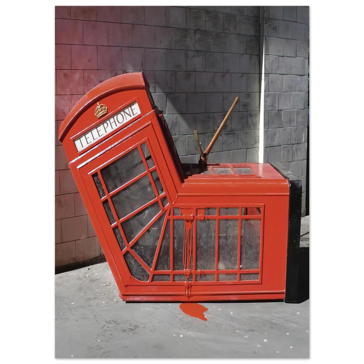 Banksy - VANDALISED PHONE BOX 2005 Fine Art Poster