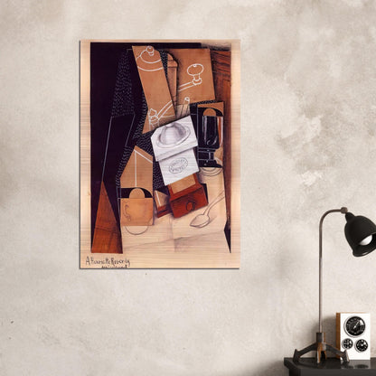 THE COFFEE GRINDER 1916 - Juan Gris Brushed Aluminum Print - 70x100 cm / 28x40 inches | Juan Gris Aluminum Print | Juan Gris Prints
