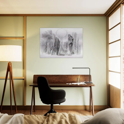 Petrified Forest - Max Ernst Brushed Aluminum Print - 70x100 cm / 28x40 inches | Max Ernst Aluminum Print | Max Ernst Prints