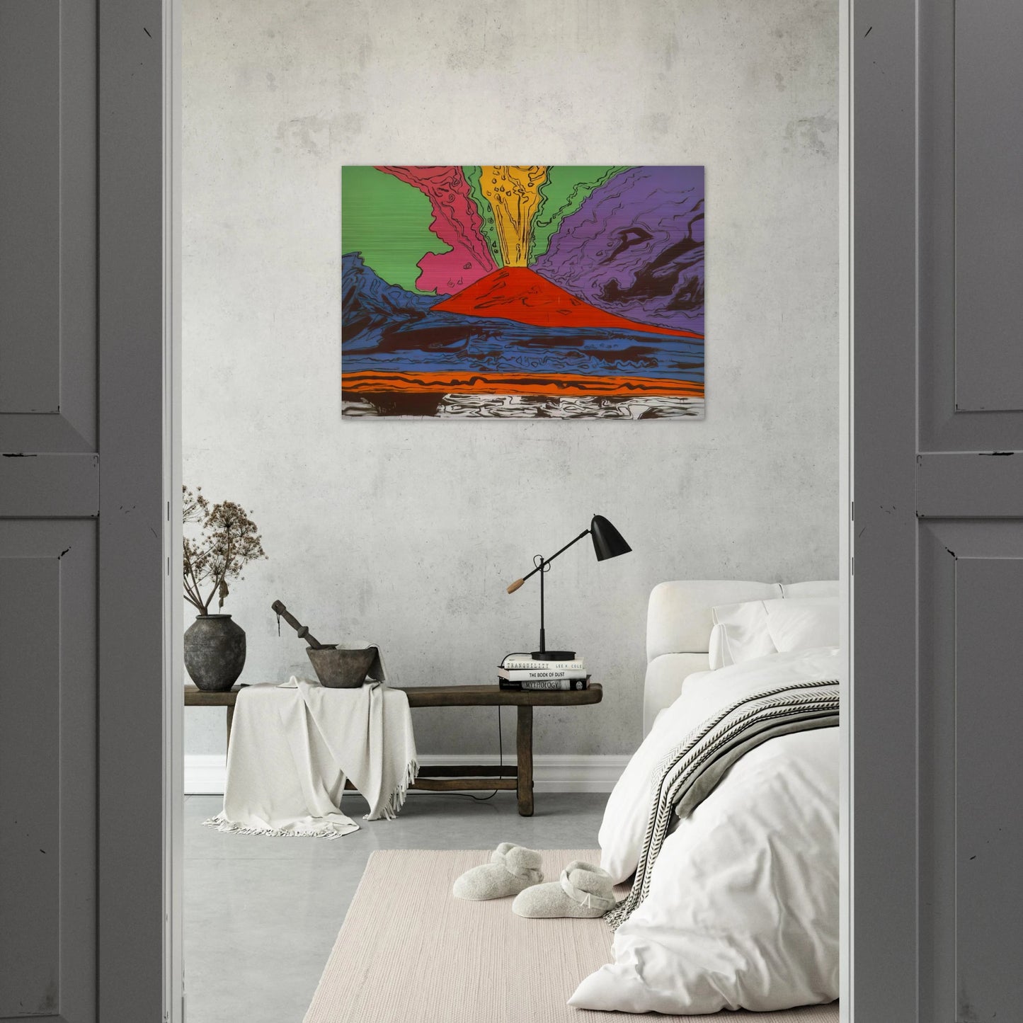 Vesuvius - Andy Warhol Brushed Aluminum Print - 70x100 cm / 28x40 inches | Andy Warhol Aluminum Print | Andy Warhol Prints