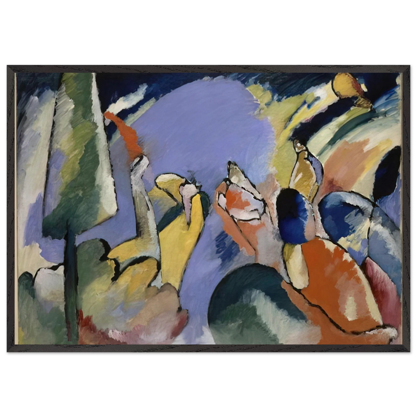 IMPROVISATION XIV 1910 - Wassily Kandinsky 70x100 cm / 28x40 inches Framed Art Print – Black Wooden Frame