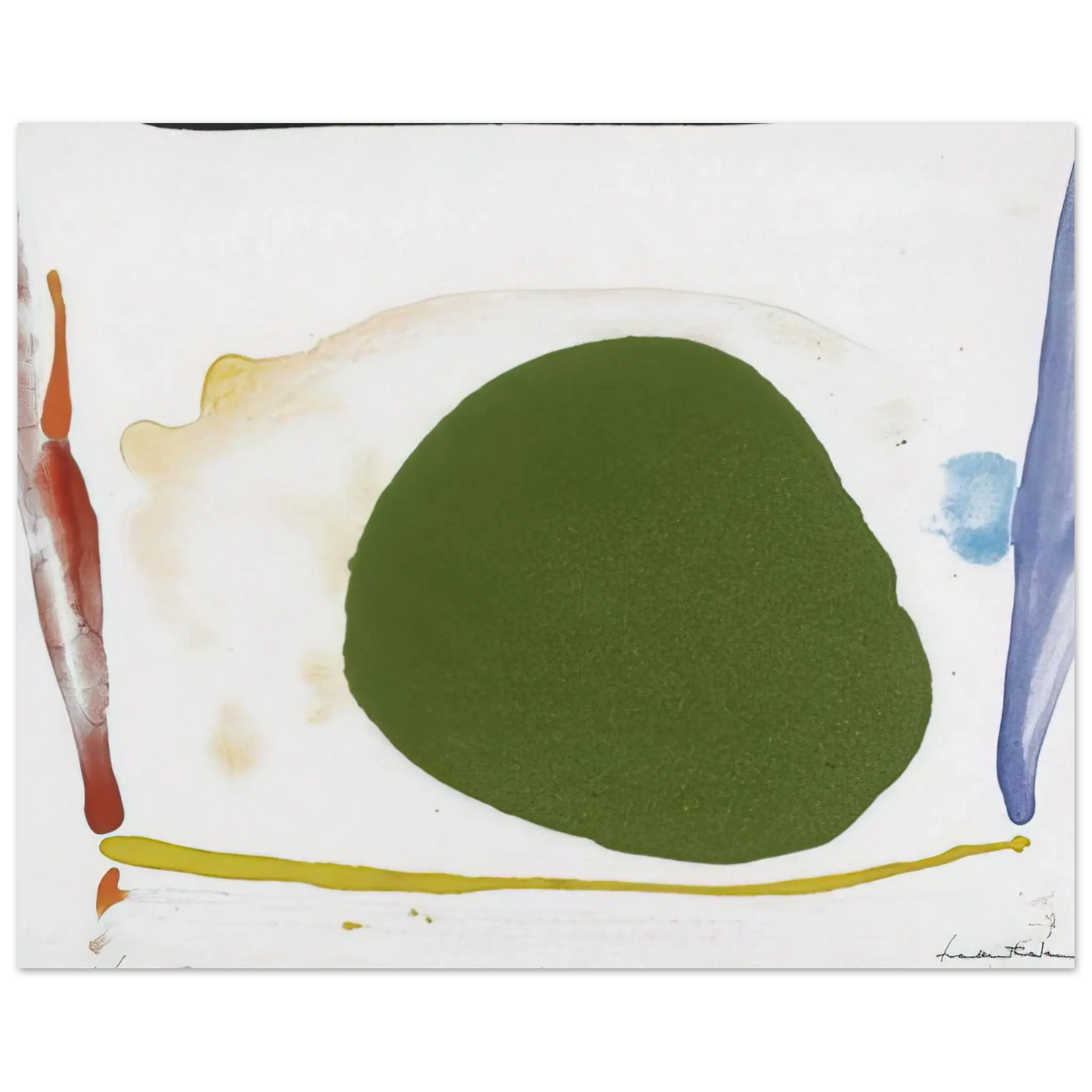 Helen Frankenthaler - Thanksgiving Day - 1973 Wall art - 20x25 cm / 8x10 Inches - Premium Wooden Framed Poster With Fine Art Paper - Wood frame