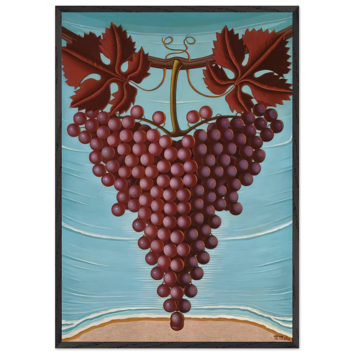 El Racimo De Uvas - 1944 - Maruja Mallo 70x100 cm / 28x40 inches Framed Art Print – Black Wooden Frame