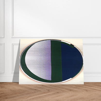 MIRROR 1972 - Roy Lichtenstein Brushed Aluminum Print - 70x100 cm / 28x40 inches | Roy Lichtenstein Aluminum Print | Roy Lichtenstein Prints