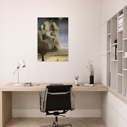 THE SPECTRE AND THE PHANTOM - Salvador Dali Brushed Aluminum Print - 70x100 cm / 28x40 inches | Salvador Dali Aluminum Print | Salvador Dali Prints