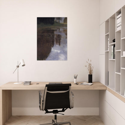 QUIET POND IN THE PARK OF APPEAL - Gustav Klimt Brushed Aluminum Print - 70x100 cm / 28x40 inches | Gustav Klimt Aluminum Print | Gustav Klimt Prints