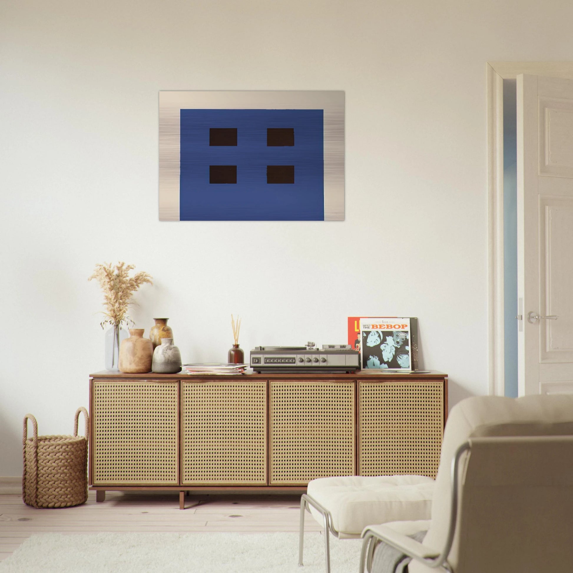 Apartment House - 1981 - Peter Halley Brushed Aluminum Print - 70x100 cm / 28x40 inches | Peter Halley Aluminum Print | Peter Halley Prints