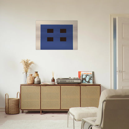 Apartment House - 1981 - Peter Halley Brushed Aluminum Print - 70x100 cm / 28x40 inches | Peter Halley Aluminum Print | Peter Halley Prints