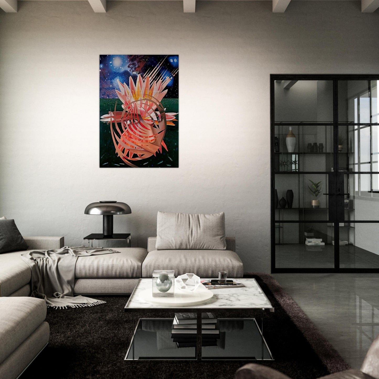 Welcome to the Water Planet - James Rosenquist Brushed Aluminum Print - 70x100 cm / 28x40 inches | James Rosenquist Aluminum Print | James Rosenquist Prints