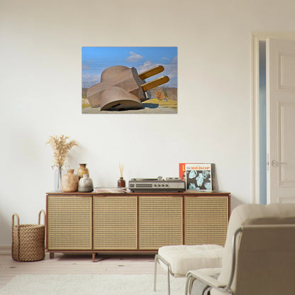 PLUG 1970 - Claes Oldenburg Brushed Aluminum Print - 70x100 cm / 28x40 inches | Claes Oldenburg Aluminum Print | Claes Oldenburg Prints