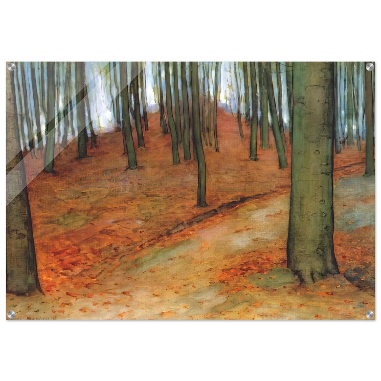 Wood with Beech Trees - Piet Mondrian Acrylic Print - 70x100 cm / 28x40″ inches