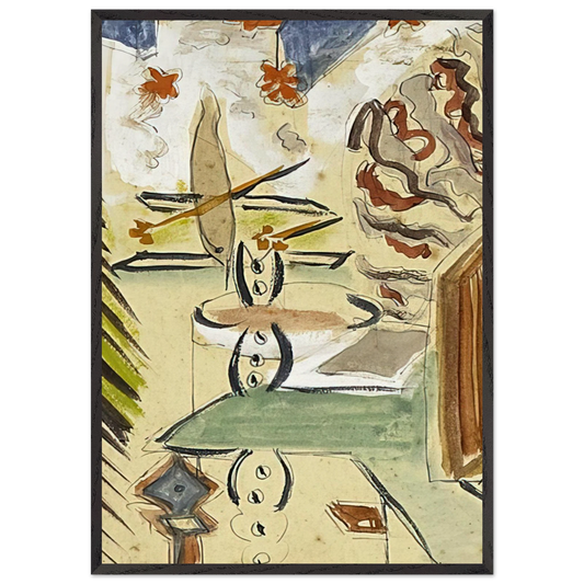 Untitled Abstraction - Abstract Expressionism - Betty Parsons 70x100 cm / 28x40 inches Framed Art Print – Black Wooden Frame