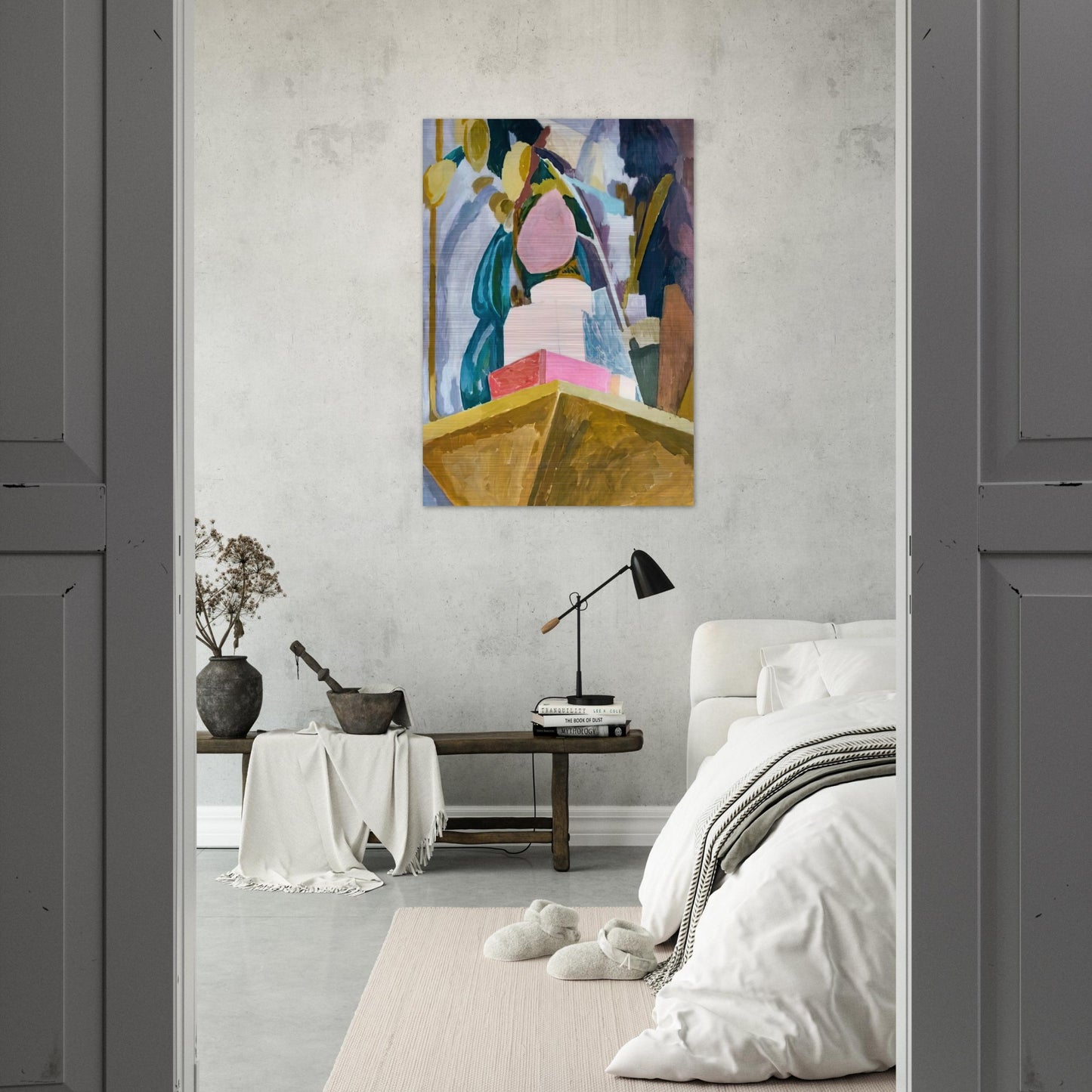 STILL LIFE ON CORNER OF A MANTELPIECE 1914 - Vanessa Bell Brushed Aluminum Print - 70x100 cm / 28x40 inches | Vanessa Bell Aluminum Print | Vanessa Bell Prints