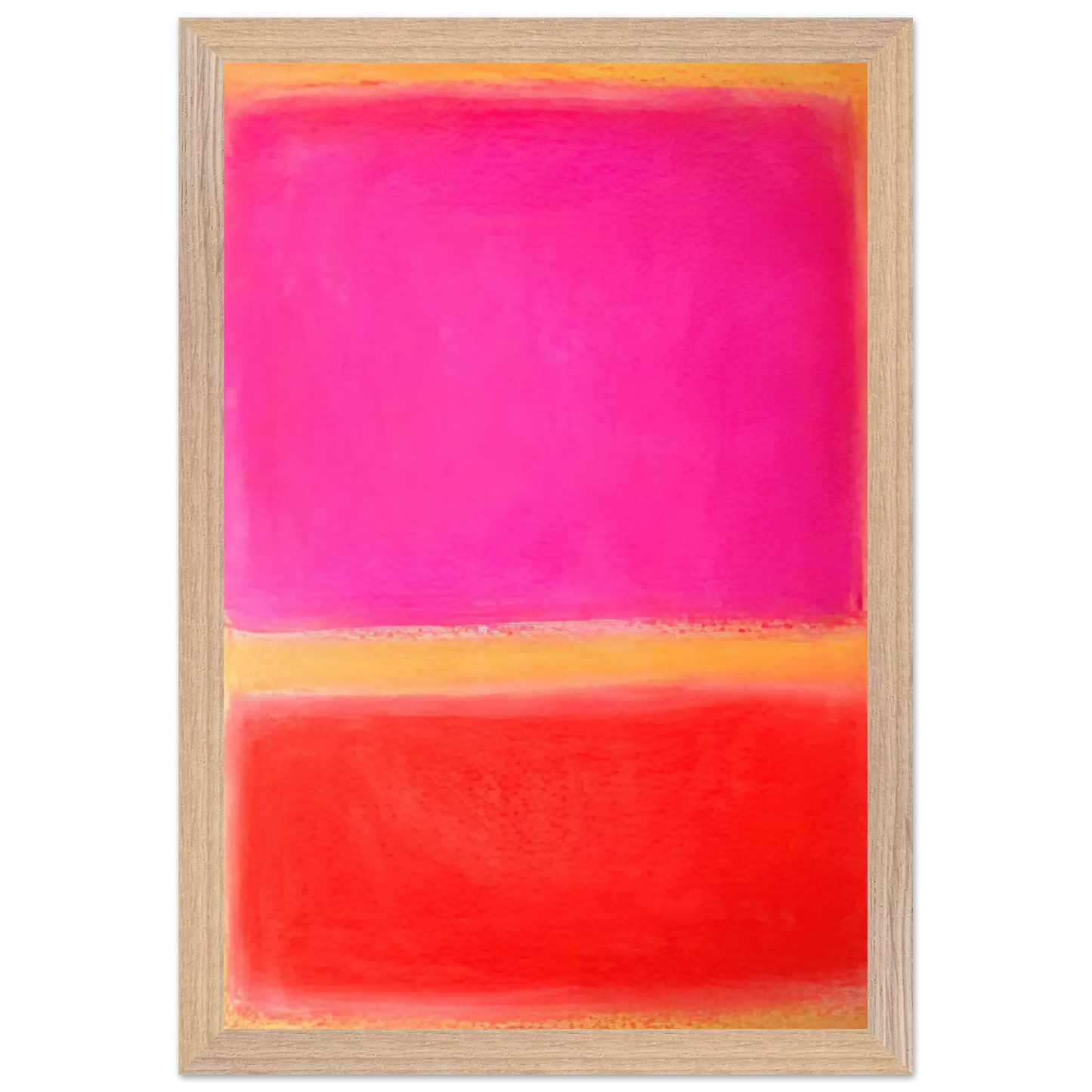 Helen Frankenthaler - Untitled - Color Field Painting Wall art - 28x43  cm / XL (11x17 inches) - Premium Wooden Framed Poster With Fine Art Paper - Black frame