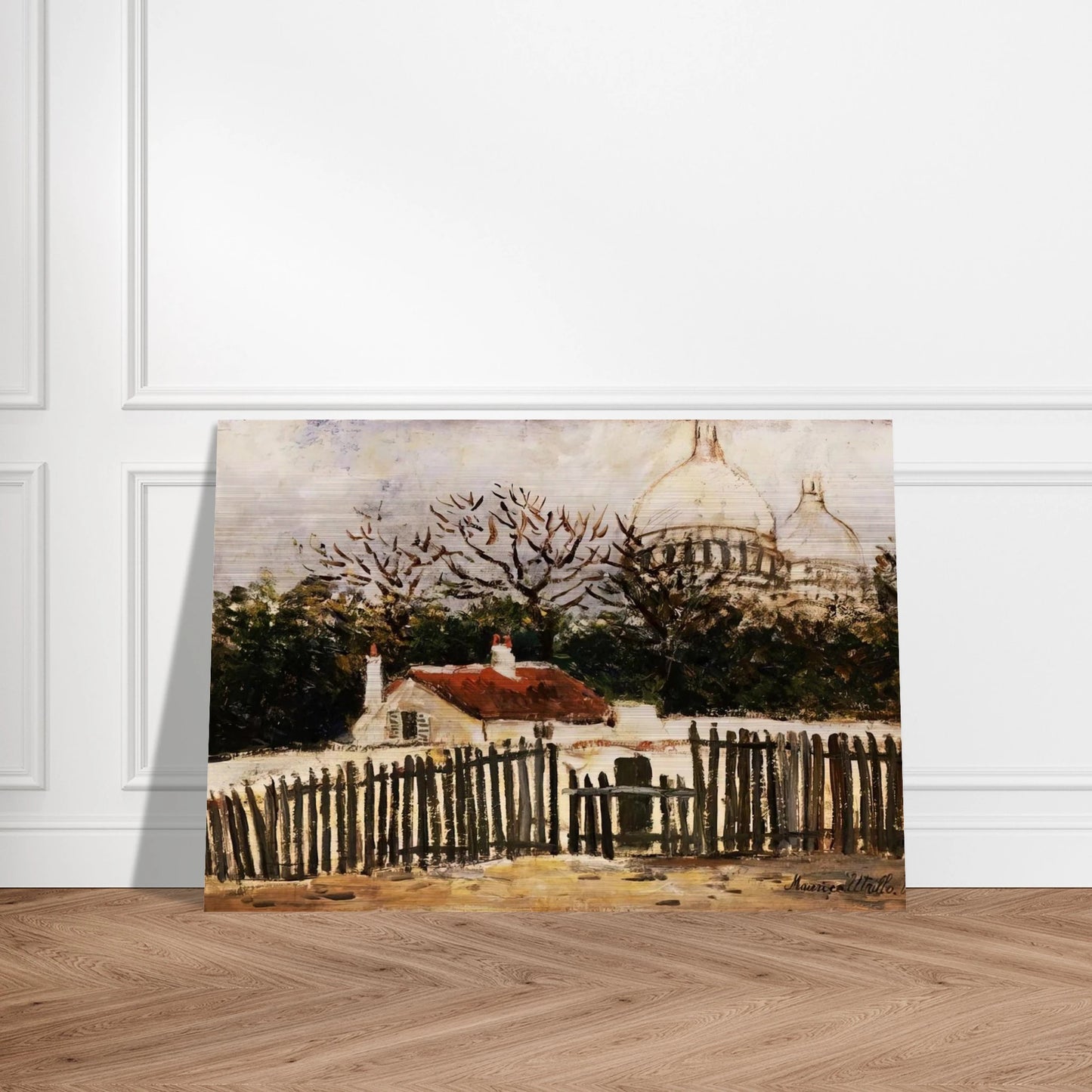 SACRE COEUR 2 - Maurice Utrillo Brushed Aluminum Print - 70x100 cm / 28x40 inches | Maurice Utrillo Aluminum Print | Maurice Utrillo Prints