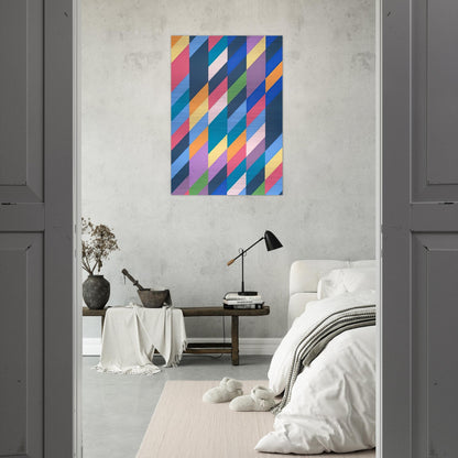 SHADOW PLAY 1990 - Bridget Riley Brushed Aluminum Print - 70x100 cm / 28x40 inches | Bridget Riley Aluminum Print | Bridget Riley Prints