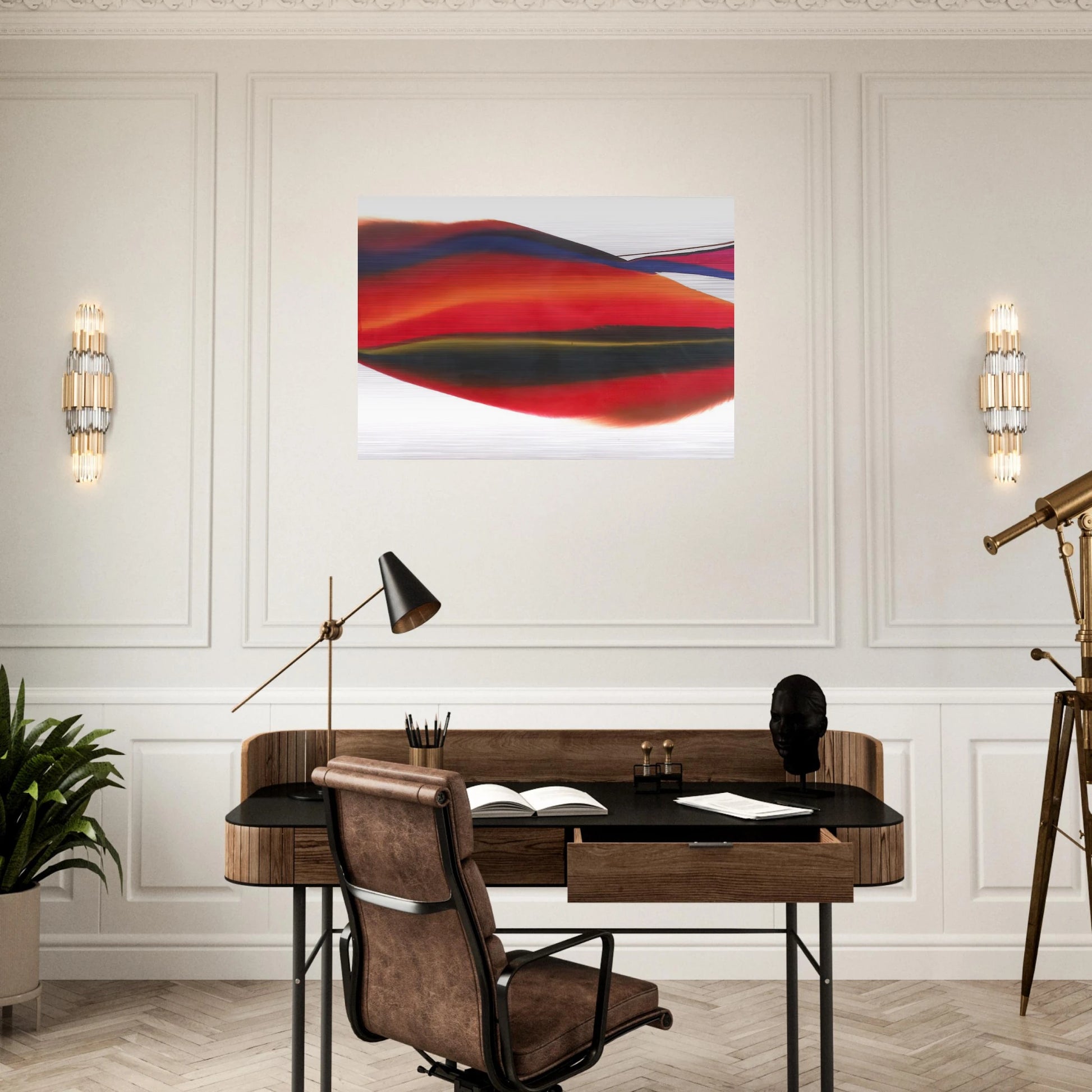 Phenomena Lands End - 1974 - Paul Jenkins Brushed Aluminum Print - 70x100 cm / 28x40 inches | Paul Jenkins Aluminum Print | Paul Jenkins Prints