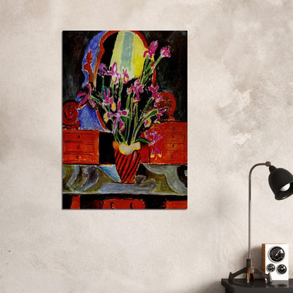 VASE OF IRISES 1912 - Henri Matisse Brushed Aluminum Print - 70x100 cm / 28x40 inches | Henri Matisse Aluminum Print | Henri Matisse Prints