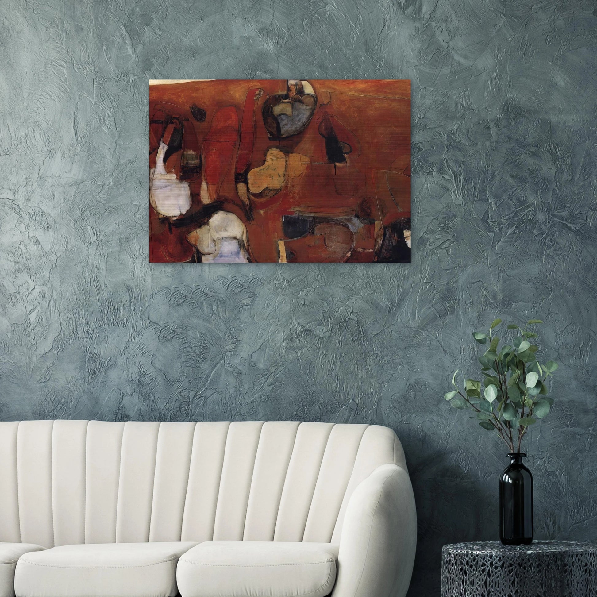 Untitled Red Painting - 1960 - Brett Whiteley Brushed Aluminum Print - 70x100 cm / 28x40 inches | Brett Whiteley Aluminum Print | Brett Whiteley Prints