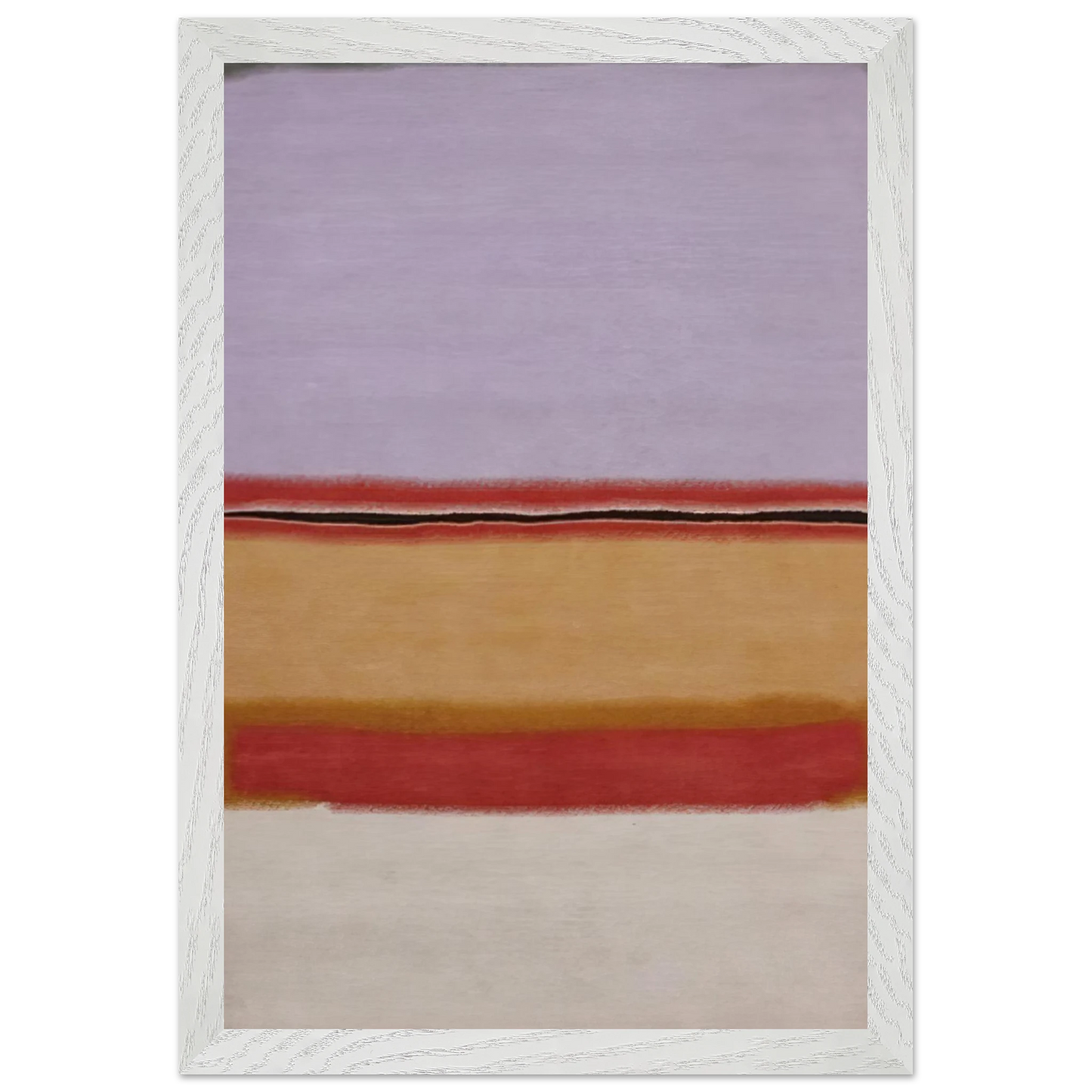 Mark Rothko - Orange over Violet - 1968 Wall Art - 21x29.7 cm / 8x12" - Premium Wooden Framed Poster With Fine Art Paper - Wood frame