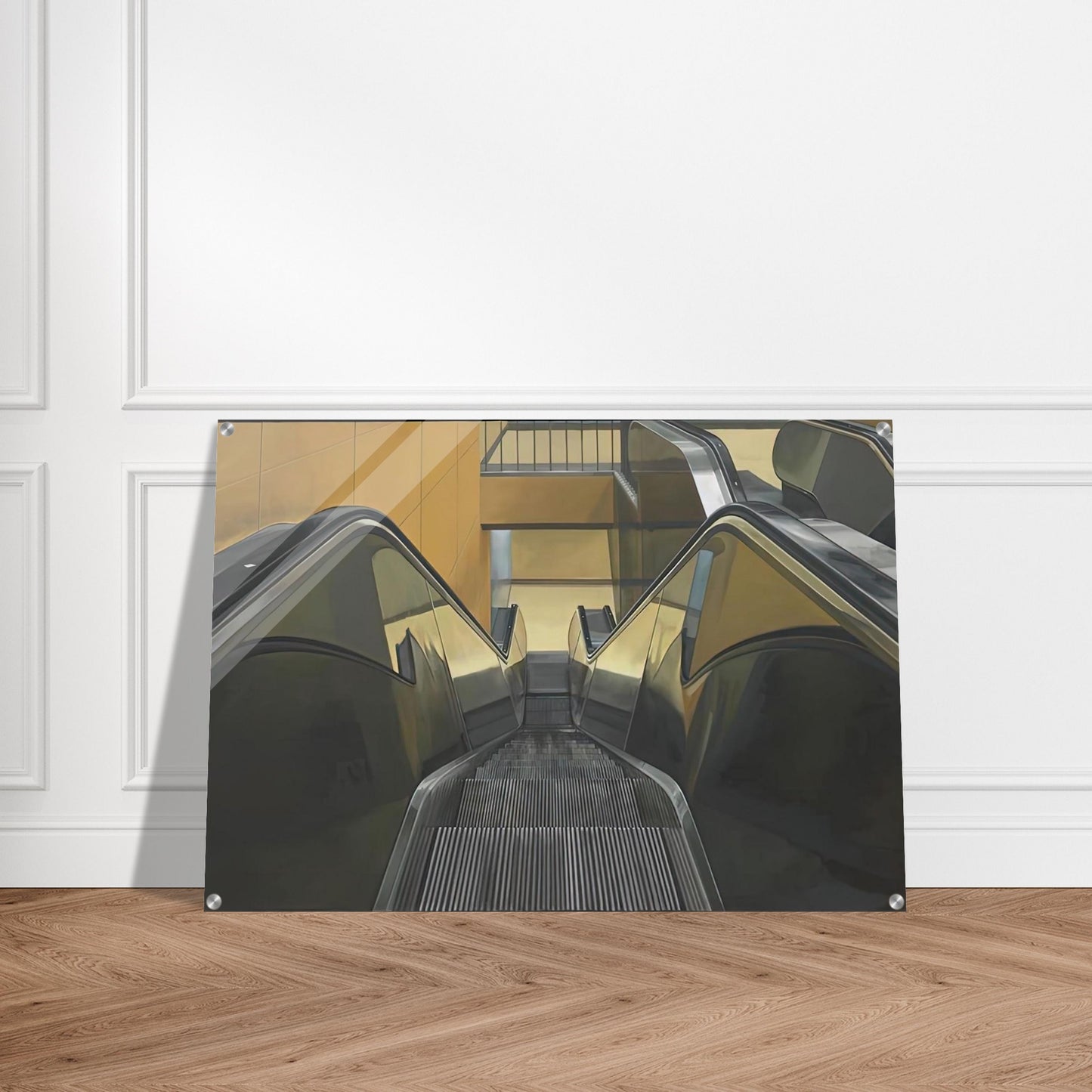 ESCALATOR 1970 - Richard Estes Acrylic Print - 70x100 cm / 28x40″ inches