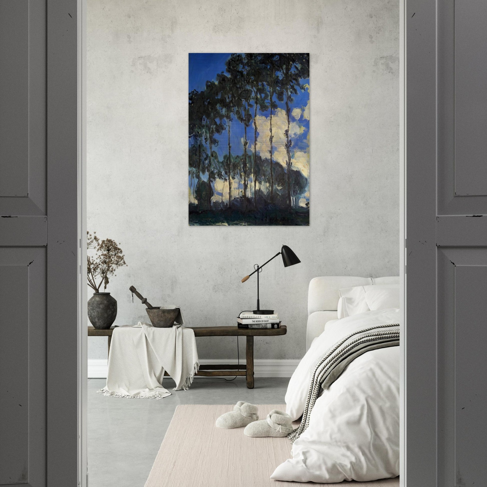 Poplars on the Banks of the Epte - claude monet Brushed Aluminum Print - 70x100 cm / 28x40 inches | claude monet Aluminum Print | claude monet Prints