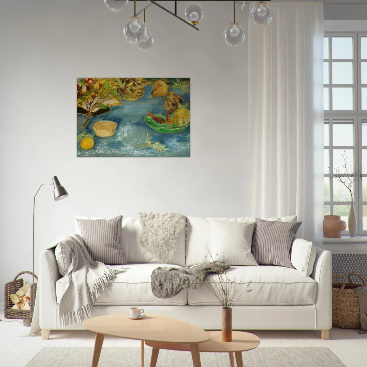 Still life with artichokes - 1956 - Le Pho Brushed Aluminum Print - 70x100 cm / 28x40 inches | Le Pho Aluminum Print | Le Pho Prints
