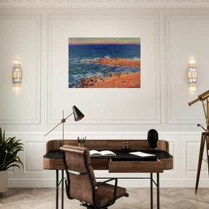 The Big Blue Sea in Antibes - claude monet Brushed Aluminum Print - 70x100 cm / 28x40 inches | claude monet Aluminum Print | claude monet Prints