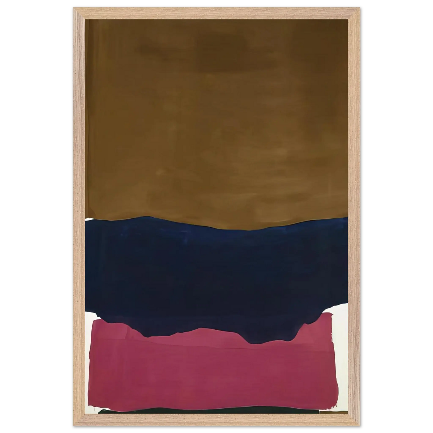 Helen Frankenthaler - Indian Summer - 1967 Wall art - 45x60 cm / 18x24 Inches - Premium Wooden Framed Poster With Fine Art Paper - White frame
