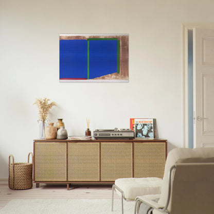 Blues, Greens - 1969 - John Hoyland Brushed Aluminum Print - 70x100 cm / 28x40 inches | John Hoyland Aluminum Print | John Hoyland Prints