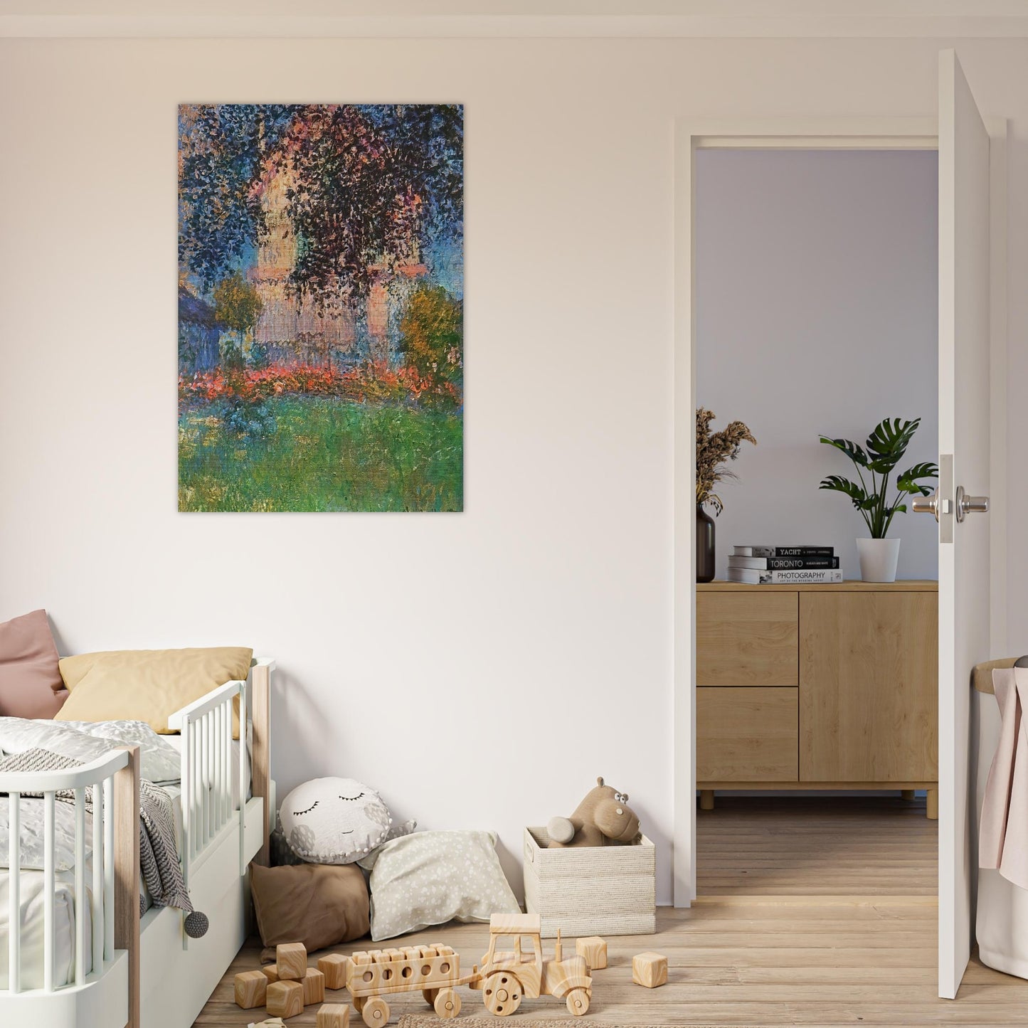 The Artist's House in Argenteuil - claude monet Brushed Aluminum Print - 70x100 cm / 28x40 inches | claude monet Aluminum Print | claude monet Prints