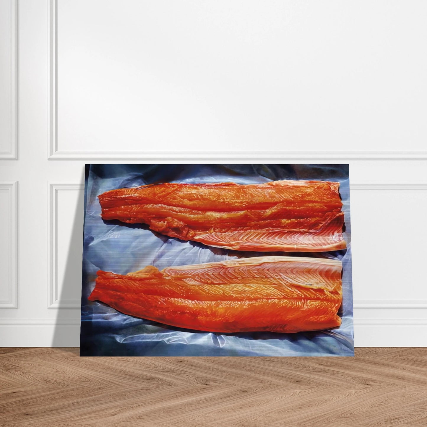 Split Grilse - 1979 - Mary Pratt Brushed Aluminum Print - 70x100 cm / 28x40 inches | Mary Pratt Aluminum Print | Mary Pratt Prints