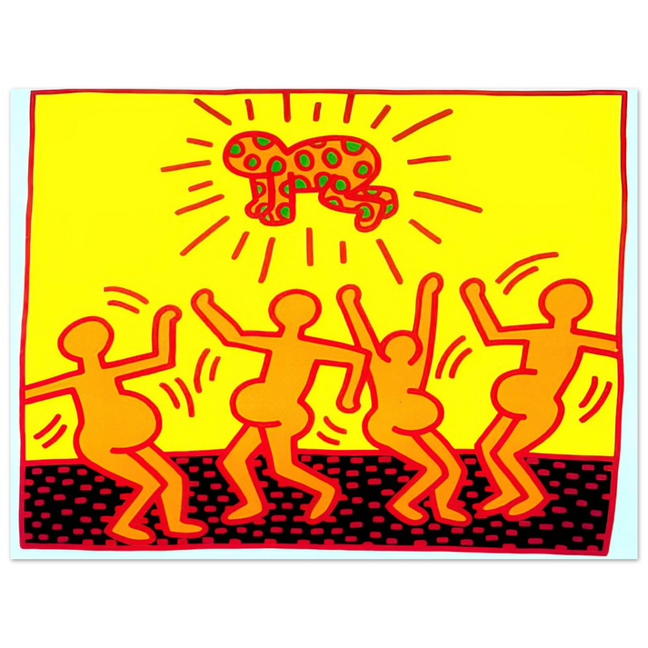Keith Haring - UNTITLED 1983 1  75x100 cm / 30x40inches Fine Art Poster | Keith Haring Art For Sale