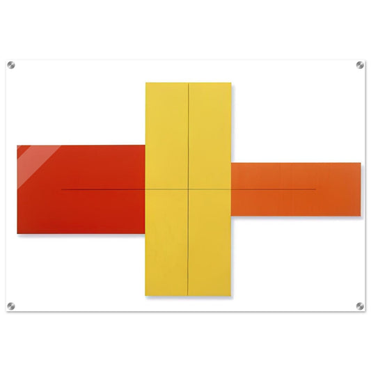 WITHIN RED YELLOW ORANGE 1981 - Robert Mangold Acrylic Print - 70x100 cm / 28x40″ inches | Robert Mangold Wall Art | Robert Mangold Prints